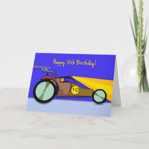Carte 10e anniversaire pour enfant, Dune Buggy à la nuit