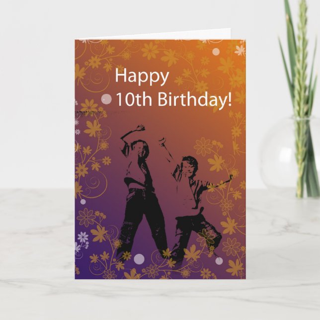 Carte 10e anniversaire pour les garçons (Devant)