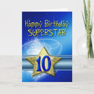 Carte 10e anniversaire pour Superstar