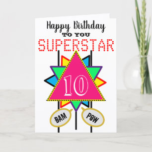 Carte 10e anniversaire Superstar Pink Triangle Modifier