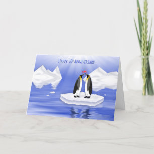 Carte 10ème anniversaire du Mariage, deux empilés amoure