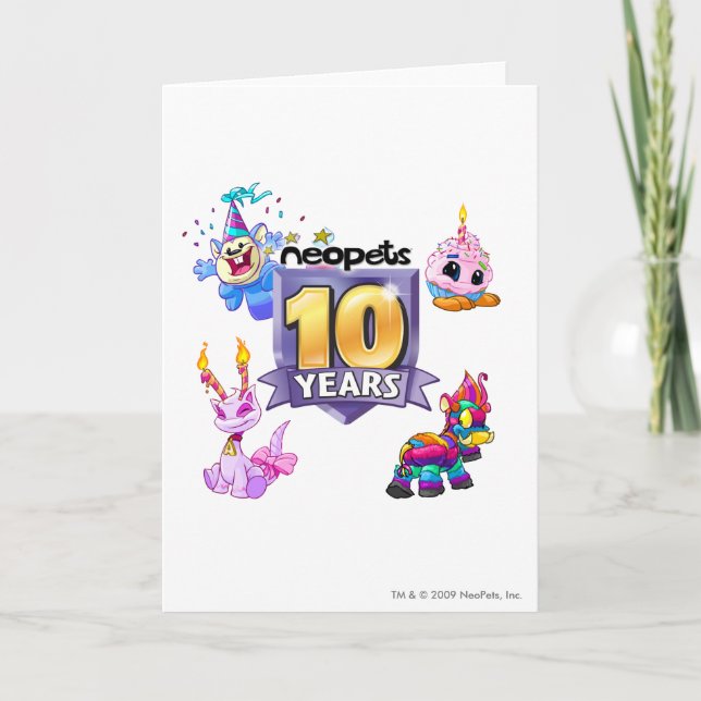 Carte 10ème Logo d'anniversaire (Devant)