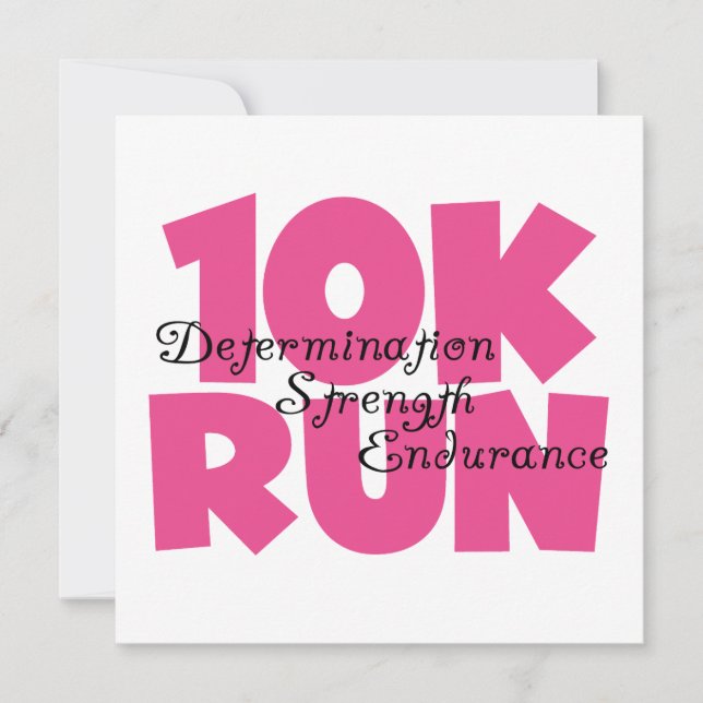 Carte 10K Run Sport Rose (Devant)