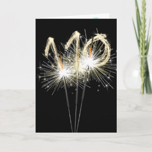 Carte 110e anniversaire Sparklers en noir