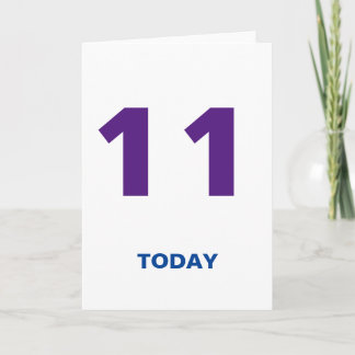 Carte 11 années 11 aujourd'hui d'anniversaire