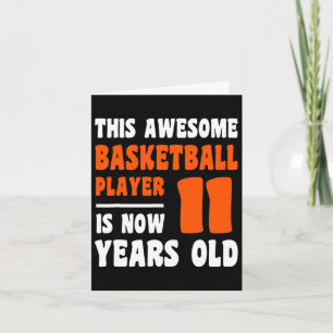Carte 11 ans Joyeux 11e anniversaire Bysketbyll 11e bi