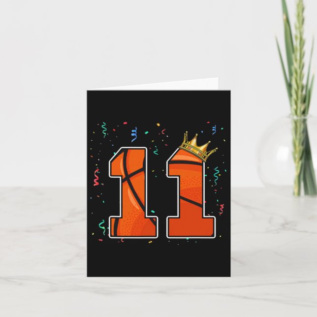 Carte 11e anniversaire Bysketbyll Grand nombre 11 ans Bo (Devant)