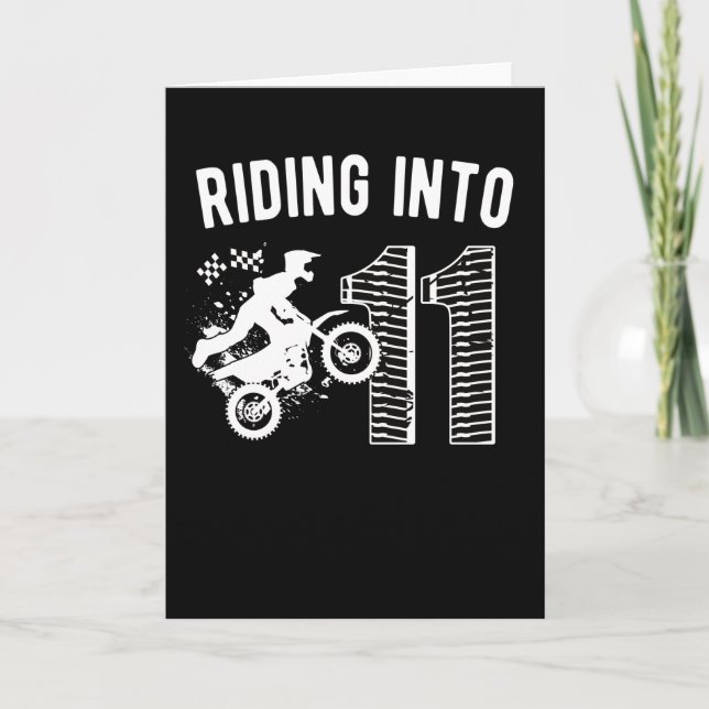 Carte 11e anniversaire Gift Dirt Bike 11 ans (Devant)