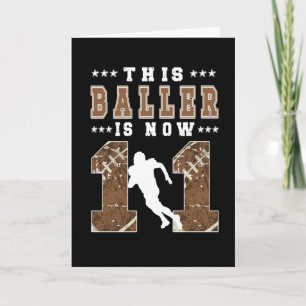 Carte 11e anniversaire Gift Football joueur 11 ans Garço