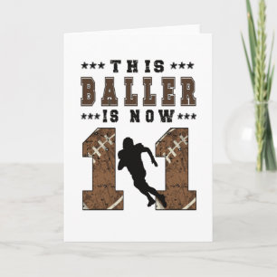 Carte 11e anniversaire Gift Football joueur 11 ans Garço