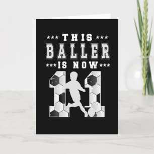 Carte 11e anniversaire Gift joueur de football 11 ans ga