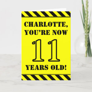Carte 11e anniversaire : Jeu de style de crayon, Nom per