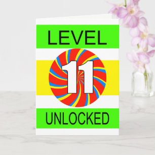 Carte 11e Anniversaire Jeu d'Ordinateur