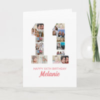 11e anniversaire Numéro 11 Photo Collage personnal