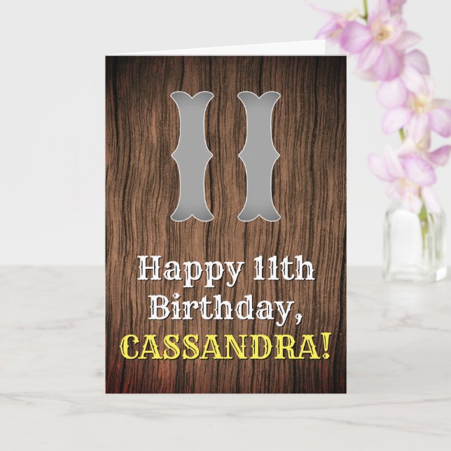 Carte 11e anniversaire : Pays inspiré par l'Ouest Look,  (Orchidée)