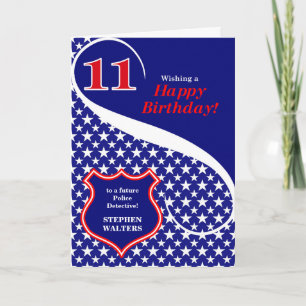 Carte 11e anniversaire Thème d'application de la loi ave