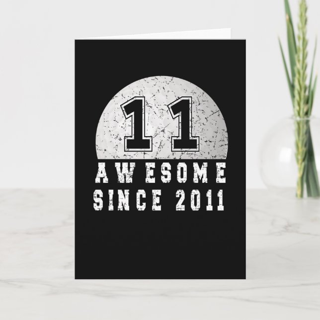 Carte 11e Birthday Born In 2011 Golfer Boy 11 Year (Devant)
