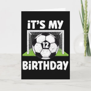 Carte 12 ans Footballeur 12e Anniversaire Enfants Fête