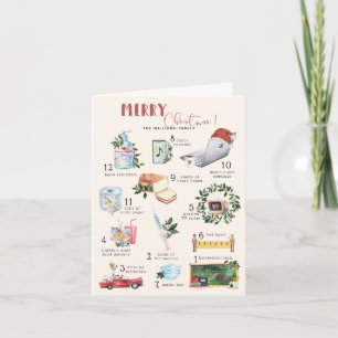 Carte 12 Jours de Covid   Vacances de Noël "Quarantine" 