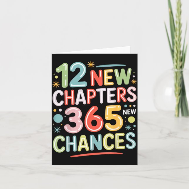 Carte 12 New Chapters 365 Chances Insrational Quote For  (Devant)