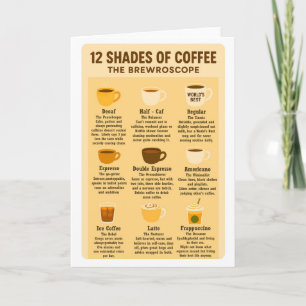 Carte « 12 nuances de café - Le Brewroscope ».