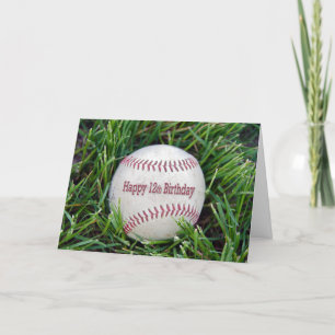 Carte 12e anniversaire avec baseball