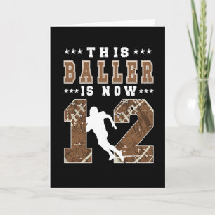 Carte 12e anniversaire Gift Football joueur 12 ans Garço