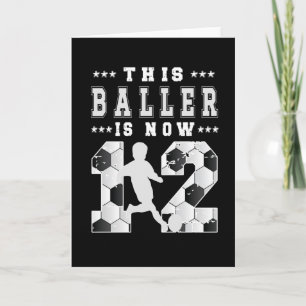 Carte 12e anniversaire Gift joueur de football 12 ans ga