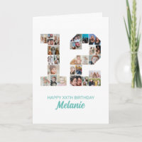 12e anniversaire numéro 12 photo Collage personnal