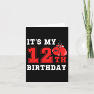 Carte 12e Boxe Anniversaire Fête de Douze Anniversaire B