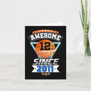 Carte 12ème Anniversaire Joueur de Basketball Awesome de