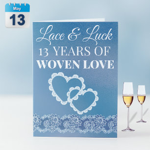 Carte 13 Années d'Amour Tissé