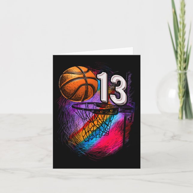Carte 13 ans 13e anniversaire Bysketbyll Ado officiel (Devant)