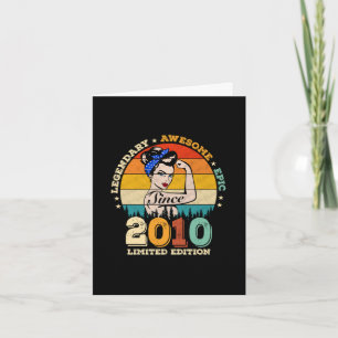 Carte 13 ans 2010 Cadeaux Vintages Femmes 13e anniversai