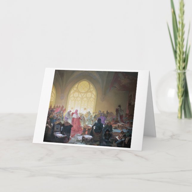 Carte #13 Le roi Hussite Jiri de Podebrady, Mucha (Devant)