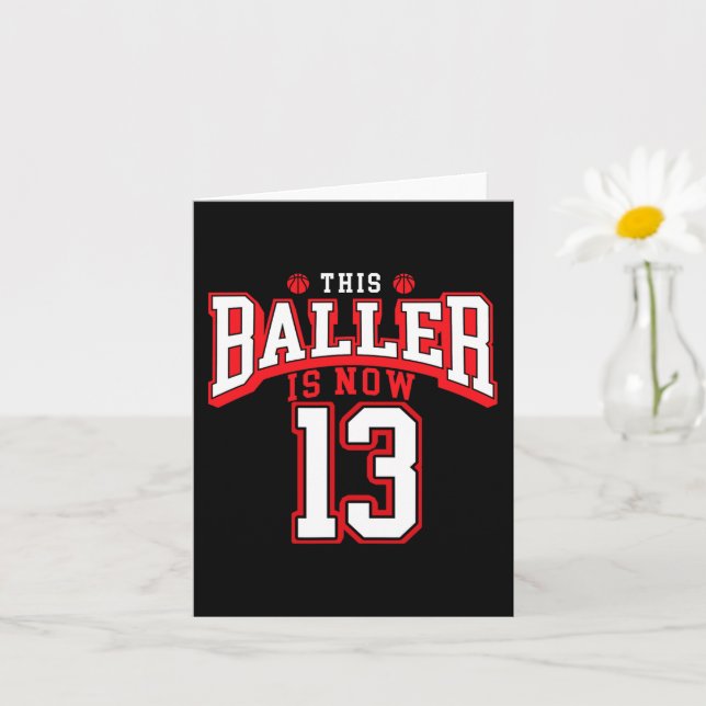 Carte 13e anniversaire de basketball Lover 13 ans Annive (Petite plante)