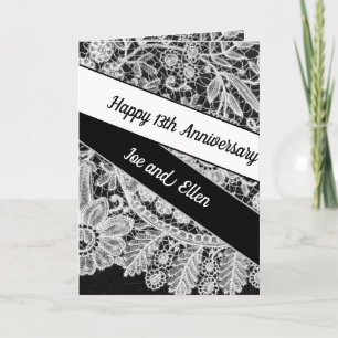 Carte 13e anniversaire du Mariage,