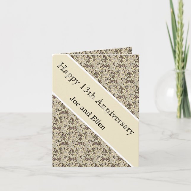 Carte 13e anniversaire du Mariage, Anniversaire de la de (Devant)