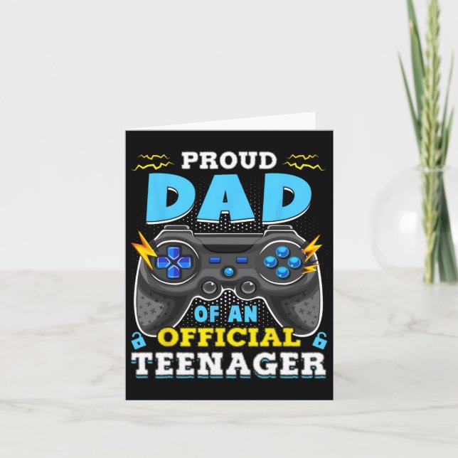 Carte 13e anniversaire Fier Papa Officiel Adolescent Vid (Devant)