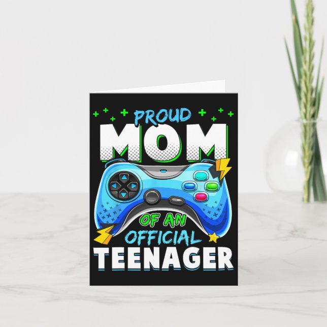 Carte 13e anniversaire Fière Maman Officielle Adolescent (Devant)
