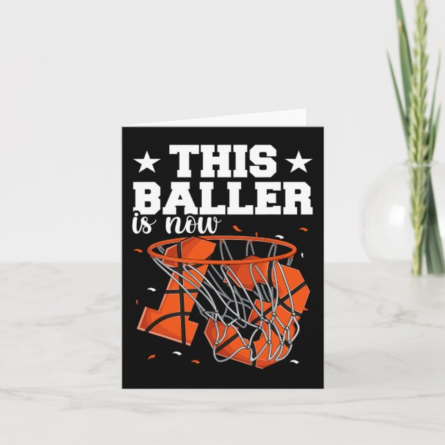 Carte 13e anniversaire garçons de basket-ball (Devant)