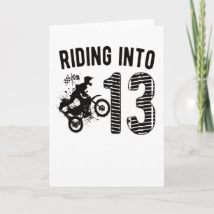 Carte 13e anniversaire Gift Dirt Bike 13 ans
