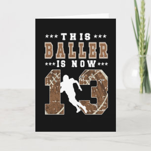 Carte 13e anniversaire Gift Football Joueur 13 ans Garço