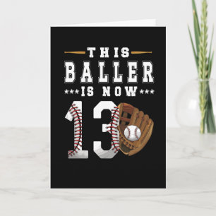 Carte 13e anniversaire Gift Joueur de baseball 13 ans Ga