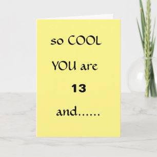Carte **13e** ANNIVERSAIRE SPÉCIAL *NOUVEAU ADOLESCENT*