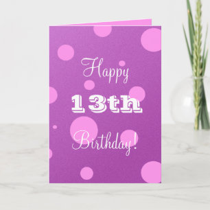 Carte 13e Birthday Card for Girl
