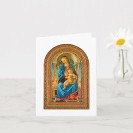 Carte 1470 Botticelli Vierge à l'Enfant enthronisés