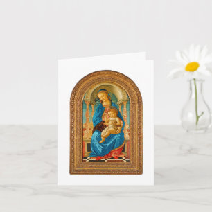 Carte 1470 Botticelli Vierge à l'Enfant enthronisés