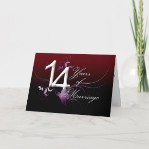 Carte 14 ans de mariage (anniversaire de mariage)