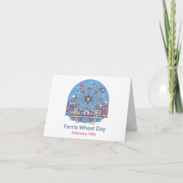 Carte 14 février Jour de la grande roue (Devant)